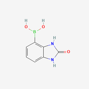 molecular formula C7H7BN2O3 B13001008 (2-Oxo-2,3-dihydro-1H-benzo[d]imidazol-4-yl)boronic acid 