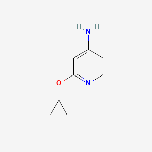 molecular formula C8H10N2O B13001017 2-Cyclopropoxypyridin-4-amine 