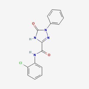 molecular formula C15H11ClN4O2 B13001021 N-(2-Chlorophenyl)-5-oxo-1-phenyl-2,5-dihydro-1H-1,2,4-triazole-3-carboxamide 