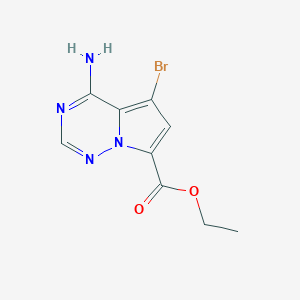 Ethyl4-amino-5-bromopyrrolo[2,1-f][1,2,4]triazine-7-carboxylate