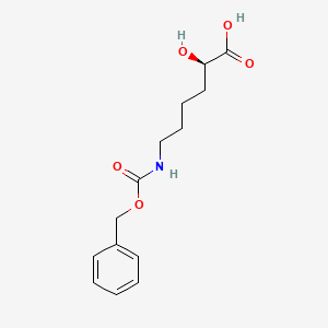 molecular formula C14H19NO5 B13001134 (R)-6-(((Benzyloxy)carbonyl)amino)-2-hydroxyhexanoic acid 