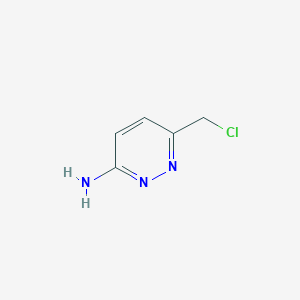 molecular formula C5H6ClN3 B13001150 6-(Chloromethyl)pyridazin-3-amine 