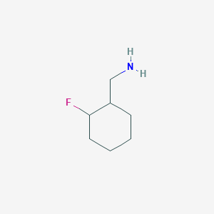 molecular formula C7H14FN B13001156 (2-Fluorocyclohexyl)methanamine 