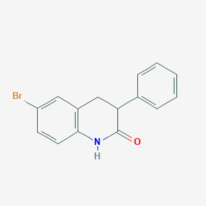 molecular formula C15H12BrNO B13001197 6-Bromo-3-phenyl-3,4-dihydroquinolin-2(1H)-one 