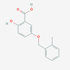 molecular formula C15H14O4 B13001232 2-Hydroxy-5-((2-methylbenzyl)oxy)benzoic acid 