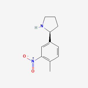 molecular formula C11H14N2O2 B13001235 (S)-2-(4-Methyl-3-nitrophenyl)pyrrolidine 