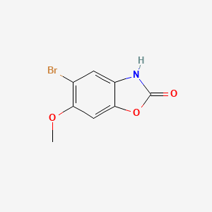 molecular formula C8H6BrNO3 B13001251 5-bromo-6-methoxybenzo[d]oxazol-2(3H)-one 