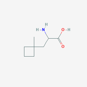 molecular formula C8H15NO2 B13001301 2-Amino-3-(1-methylcyclobutyl)propanoic acid 