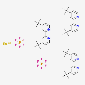 molecular formula C54H72F12N6P2Ru+ B13001305 Tris[4,4'-di-tert-butyl-(2,2')-bipyridine]ruthenium(III) 