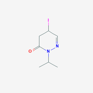 molecular formula C7H11IN2O B13001309 5-iodo-2-isopropyl-4,5-dihydropyridazin-3(2H)-one 