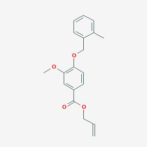 molecular formula C19H20O4 B13001321 Allyl 3-methoxy-4-((2-methylbenzyl)oxy)benzoate 