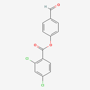 molecular formula C14H8Cl2O3 B1300134 4-甲酰基苯基 2,4-二氯苯甲酸酯 CAS No. 321725-88-6