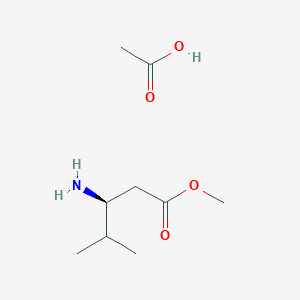 molecular formula C9H19NO4 B13001354 (S)-Methyl 3-amino-4-methylpentanoate acetate CAS No. 679789-27-6