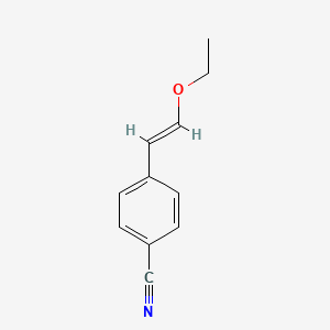 molecular formula C11H11NO B13001379 (E)-4-(2-Ethoxyvinyl)benzonitrile 