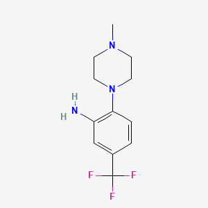 molecular formula C12H16F3N3 B1300139 2-(4-甲基哌嗪-1-基)-5-(三氟甲基)苯胺 CAS No. 685853-98-9