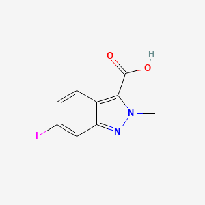 molecular formula C9H7IN2O2 B13001441 6-Iodo-2-methyl-2H-indazole-3-carboxylic acid CAS No. 1086386-13-1