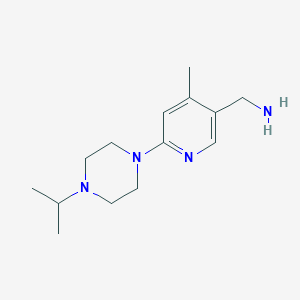 molecular formula C14H24N4 B13001458 (6-(4-Isopropylpiperazin-1-yl)-4-methylpyridin-3-yl)methanamine 