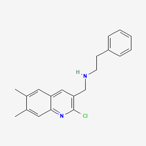 N-((2-Chloro-6,7-dimethylquinolin-3-yl)methyl)-2-phenylethanamine