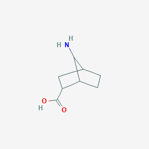 molecular formula C8H13NO2 B13001515 7-Aminobicyclo[2.2.1]heptane-2-carboxylic acid 