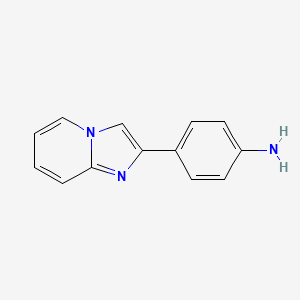 molecular formula C13H11N3 B1300155 4-(咪唑并[1,2-a]吡啶-2-基)苯胺 CAS No. 139705-74-1