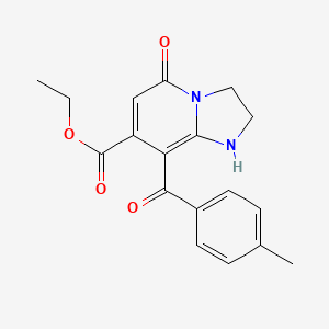 Ethyl 8-(4-methylbenzoyl)-5-oxo-1,2,3,5-tetrahydroimidazo[1,2-a]pyridine-7-carboxylate