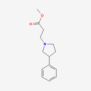 Methyl 3-(3-phenylpyrrolidin-1-yl)propanoate