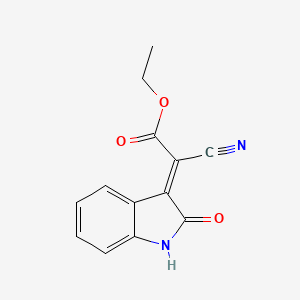 molecular formula C13H10N2O3 B1300158 Ethyl 2-nitrilo-2-(2-oxoindolin-3-ylidene)acetate CAS No. 59225-18-2