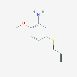 molecular formula C10H13NOS B13001589 5-(Allylthio)-2-methoxyaniline 