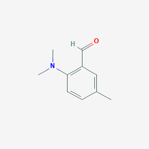 molecular formula C10H13NO B13001603 2-(Dimethylamino)-5-methylbenzaldehyde 