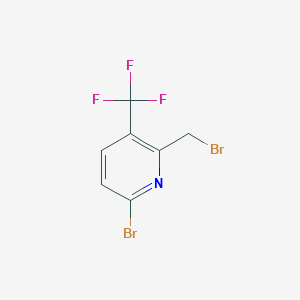 molecular formula C7H4Br2F3N B13001617 6-Bromo-2-(bromomethyl)-3-(trifluoromethyl)pyridine 