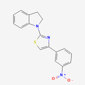 2-(Indolin-1-yl)-4-(3-nitrophenyl)thiazole