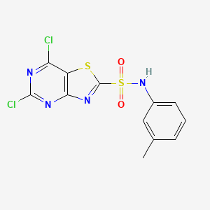 5,7-Dichloro-N-(m-tolyl)thiazolo[4,5-d]pyrimidine-2-sulfonamide