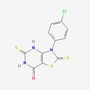 3-(4-Chlorophenyl)-2,5-dithioxo-2,3,5,6-tetrahydrothiazolo[4,5-d]pyrimidin-7(4H)-one