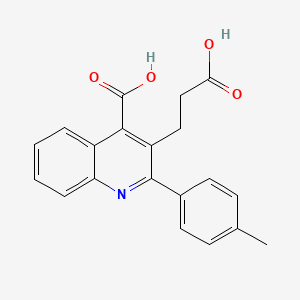 3-(2-Carboxyethyl)-2-(p-tolyl)quinoline-4-carboxylic acid