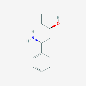 molecular formula C11H17NO B13001727 (1R,3R)-1-Amino-1-phenyl-3-pentanol CAS No. 1263078-11-0