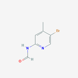 molecular formula C7H7BrN2O B13001735 N-(5-Bromo-4-methylpyridin-2-yl)formamide 