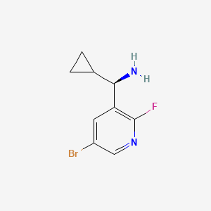 (R)-(5-Bromo-2-fluoropyridin-3-yl)(cyclopropyl)methanamine