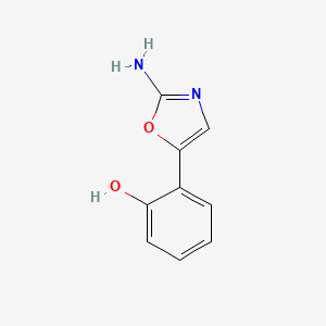 molecular formula C9H8N2O2 B13001775 2-(2-Aminooxazol-5-yl)phenol 