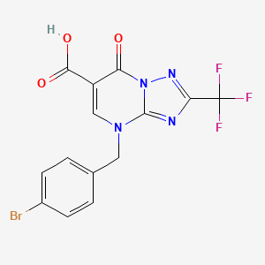 4-(4-Bromobenzyl)-7-oxo-2-(trifluoromethyl)-4,7-dihydro-[1,2,4]triazolo[1,5-a]pyrimidine-6-carboxylic acid