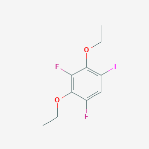 molecular formula C10H11F2IO2 B13001803 2,4-Diethoxy-1,3-difluoro-5-iodobenzene 