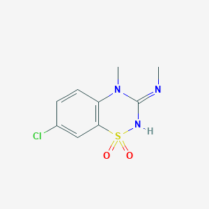 7-Chloro-4-methyl-3-(methylamino)-4H-benzo[e][1,2,4]thiadiazine 1,1-dioxide