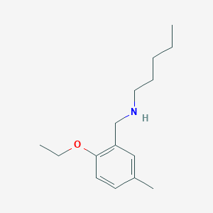 molecular formula C15H25NO B13001830 N-(2-Ethoxy-5-methylbenzyl)pentan-1-amine 