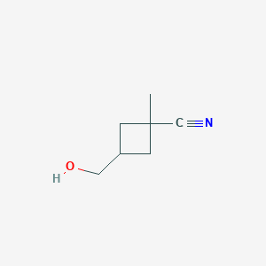 3-(Hydroxymethyl)-1-methylcyclobutane-1-carbonitrile