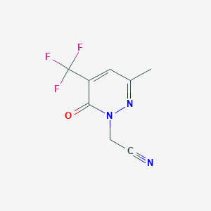 2-(3-Methyl-6-oxo-5-(trifluoromethyl)pyridazin-1(6H)-yl)acetonitrile