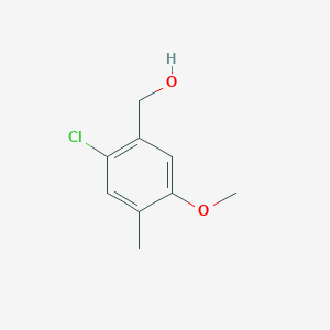 molecular formula C9H11ClO2 B13001893 (2-Chloro-5-methoxy-4-methylphenyl)methanol 