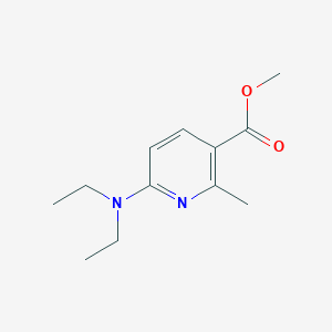 molecular formula C12H18N2O2 B13001917 Methyl 6-(diethylamino)-2-methylnicotinate 