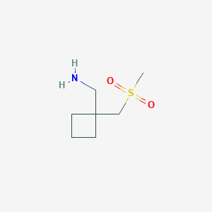 molecular formula C7H15NO2S B13001931 (1-((Methylsulfonyl)methyl)cyclobutyl)methanamine 