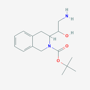 molecular formula C16H24N2O3 B13001940 tert-Butyl 3-(2-amino-1-hydroxyethyl)-3,4-dihydroisoquinoline-2(1H)-carboxylate 