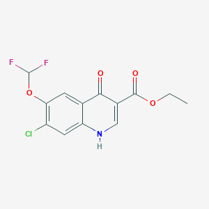 Ethyl 7-chloro-6-(difluoromethoxy)-4-oxo-1,4-dihydroquinoline-3-carboxylate