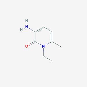 molecular formula C8H12N2O B13001954 3-Amino-1-ethyl-6-methylpyridin-2(1H)-one 